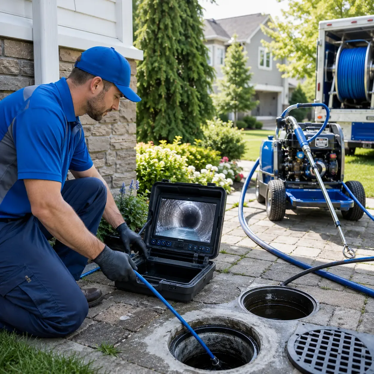 Outdoor drain cleaning professionals serving North Monmouth, ME