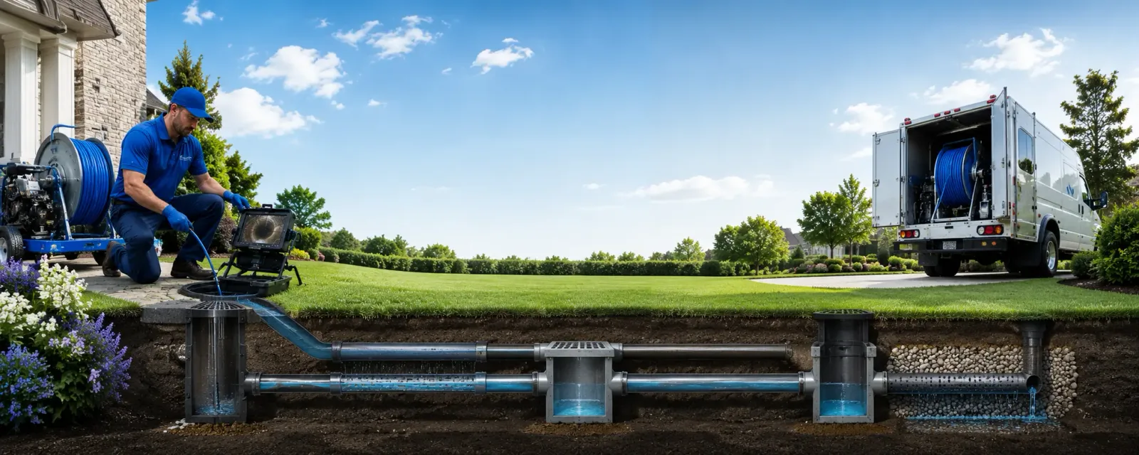 Outdoor drain cleaning information for North Monmouth, ME